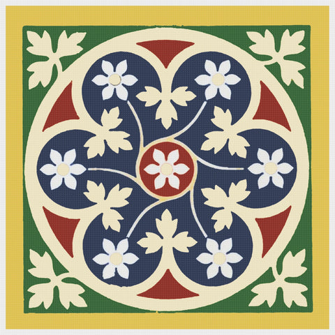 AWN Pugin's Geometric Tile #13 Orenco Originals Counted Cross Stitch Pattern