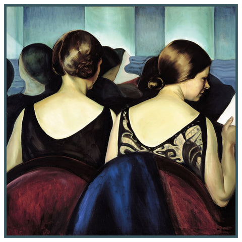At The Theater by Canadian Artist Prudence Heward Counted Cross Stitch Pattern