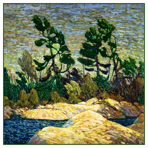 Tom Thomson's Georgian Bay Ontario Canada Landscape Counted Cross Stitch Pattern DIGITAL DOWNLOAD