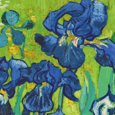 Originals Originals Vincent Van Gogh Iris Flower Detail Counted Cross Stitch Pattern