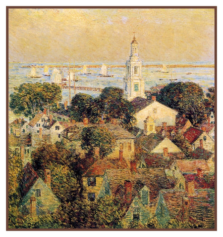 Provincetown Massachusetts Seascape by American Impressionist Painter Childe Hassam Counted Cross Stitch Pattern
