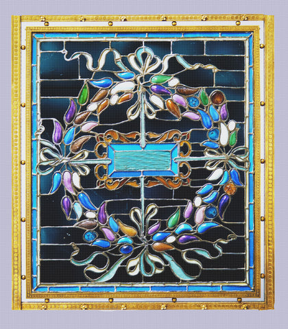 Art Nouveau Fire Screen inspired by John LaFarge Counted Cross Stitch Pattern