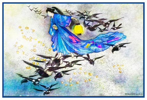 The Star Lovers by Warwick Goble Counted Cross Stitch Chart Pattern