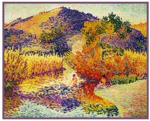 Henri-Edmond Cross River St Clair France Orenco Originals Counted Cross Stitch Pattern