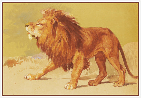 Archibald Thorburn The Lion Counted Cross Stitch Pattern DIGITAL DOWNLOAD