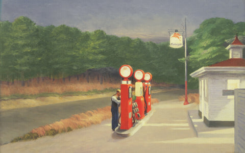 Gas Tanks by American Edward Hopper Counted Cross Stitch Pattern