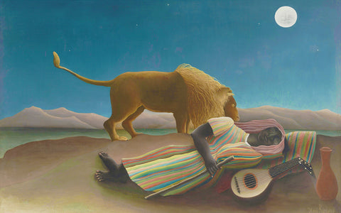 The Sleeping Gypsy  by Henri Rousseau Counted Cross Stitch Pattern