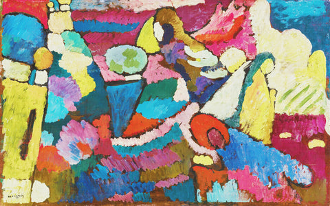Improvisation on Mahogany by Artist Wassily Kandinsky Counted Cross Stitch Pattern