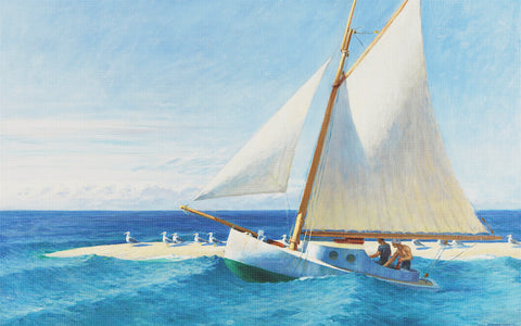 The Martha Mckeen Sailboat of Wellfleet by American Edward Hopper Counted Cross Stitch Pattern