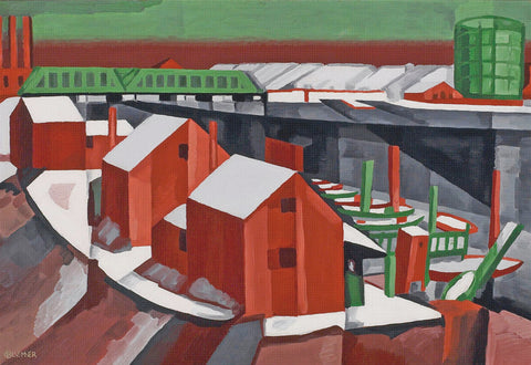 Hackensack River by Oscar Florianus Bluemner Counted Cross Stitch Pattern