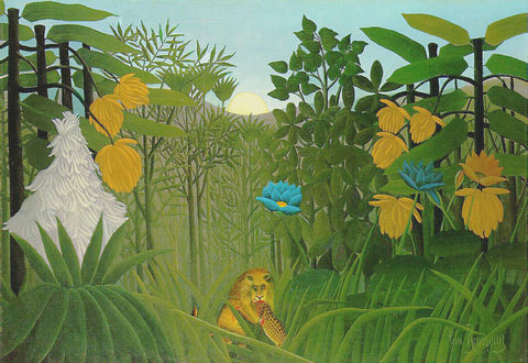 The Repast of the Lion by Henri Rousseau Counted Cross Stitch Pattern