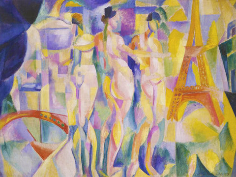 La Vie de Paris Geometric Cubism by Artist Robert Delaunay Counted Cross Stitch Pattern