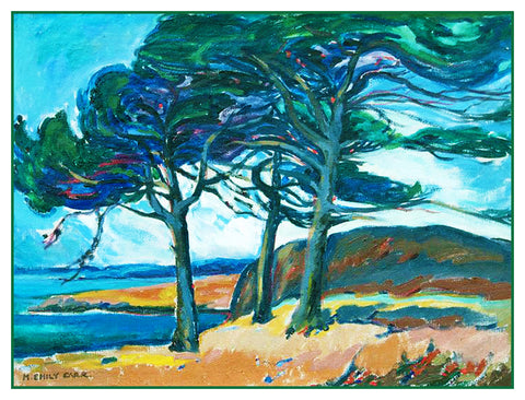 Emily Carr's McCaulay Point British Columbia Canada Landscape Counted Cross Stitch Pattern
