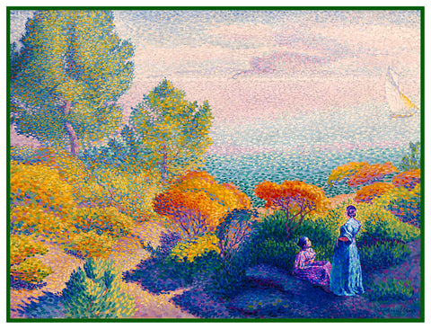 Henri-Edmond Cross 2 Women French Landscape Orenco Originals Counted Cross Stitch Pattern