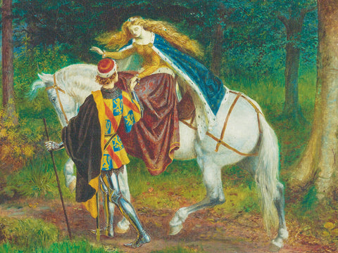 La Belle Dame Sans Merci  Detail by Arts and Crafts Artist Walter Crane Counted Cross Stitch Pattern