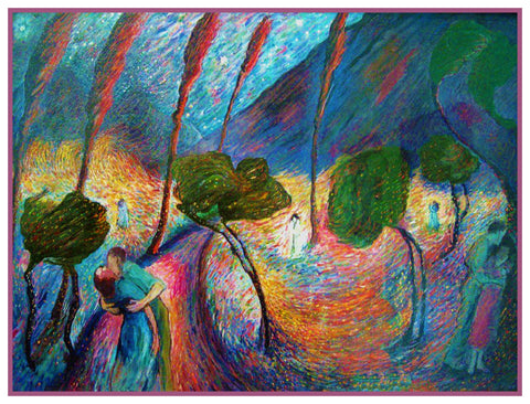 The Love Life Vortex by Marianne Von Werefkin Counted Cross Stitch Pattern