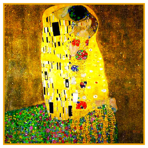 Art Nouveau Artist Gustav Klimt The KISS Counted Cross Stitch Pattern DIGITAL DOWNLOAD
