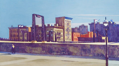 Manhattan Bridge Loop by American Edward Hopper Counted Cross Stitch Pattern