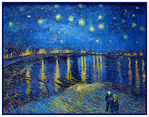 Starry Night Over The Rhone by Vincent Van Gogh Counted Cross Stitch Pattern