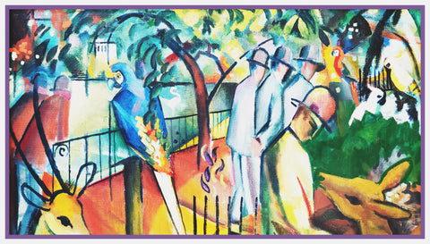 The Zoo Garden by Expressionist Artist August Macke Counted Cross Stitch Pattern