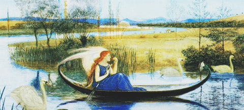 My Soul is an Enchanted Boat by Arts and Crafts Artist Walter Crane Counted Cross Stitch Pattern