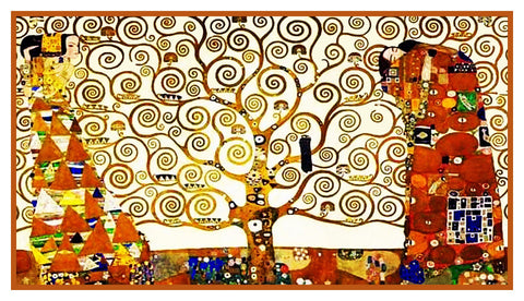Symbolist Artist Gustav Klimt Tree of Life Counted Cross Stitch Chart Pattern DIGITAL DOWNLOAD