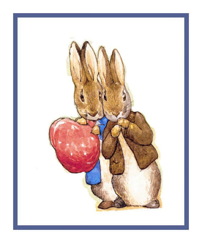 Peter and Benjamin Rabbit inspired by Beatrix Potter Counted Cross Stitch Pattern