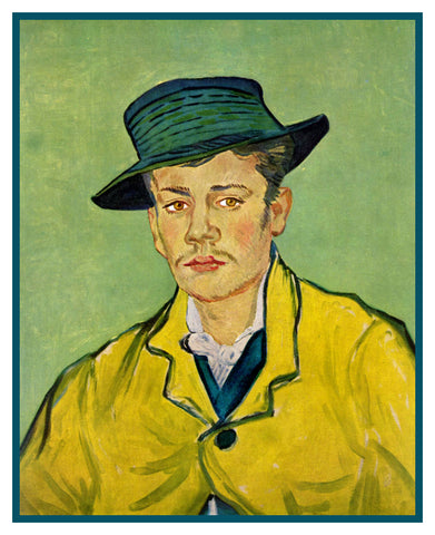 Portrait of Armand Roulin by Vincent Van Gogh Counted Cross Stitch Pattern
