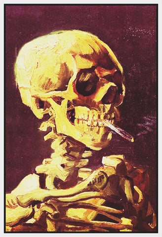 Skull with a Burning Cigarette by Vincent Van Gogh Counted Cross Stitch Pattern DIGITAL DOWNLOAD