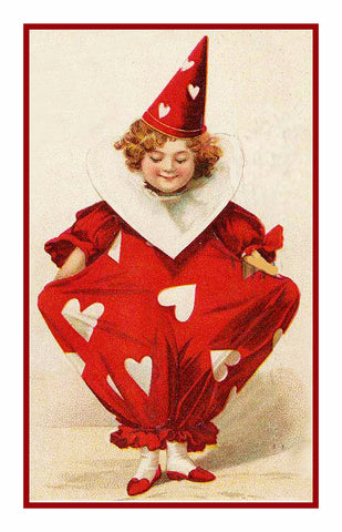 Valentine Cherub Red Hearts Counted Cross Stitch Pattern DIGITAL DOWNLOAD