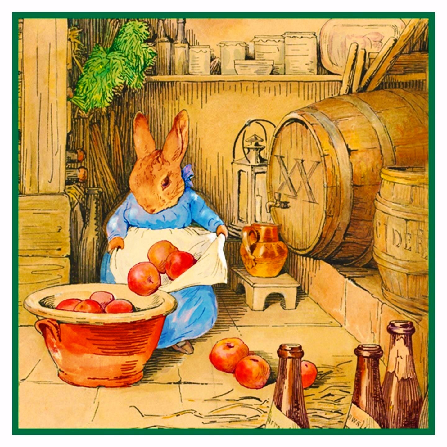 Bunny Rabbit Cicely Makes Cider inspired by Beatrix Potter Counted Cro ...