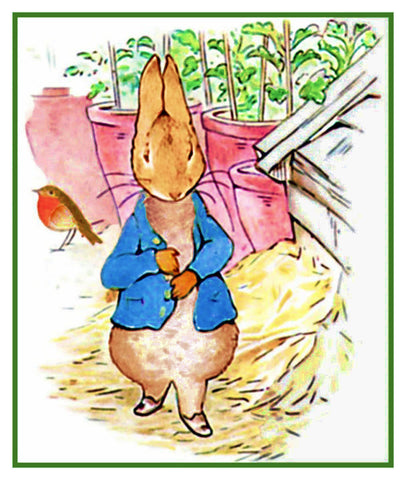 Peter Rabbit Takes a Walk inspired by Beatrix Potter Counted Cross Stitch Pattern