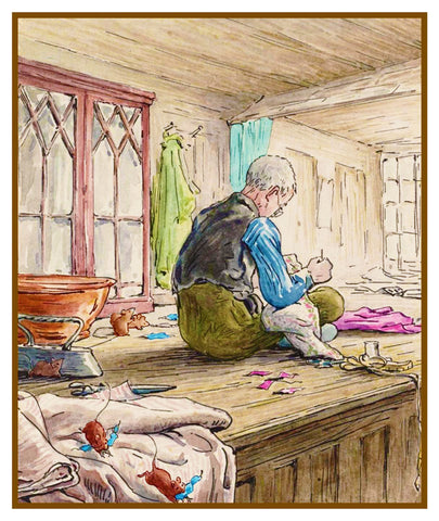 Tailor of Gloucester Working inspired by Beatrix Potter Counted Cross Stitch Pattern