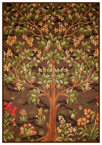 Flowering Tree in Greens and Browns by William Morris Counted Cross Stitch Pattern DIGITAL DOWNLOAD