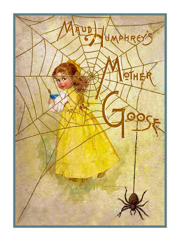 Nursery Dress Up Little Miss Muffet by Maud Humphrey Bogart Counted Cross Stitch Pattern