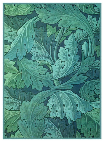 William Morris Green Acanthus detail Counted Cross Stitch Pattern DIGITAL DOWNLOAD