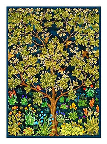 Tree of Life detail William Morris Counted Cross Stitch Pattern DIGITAL DOWNLOAD