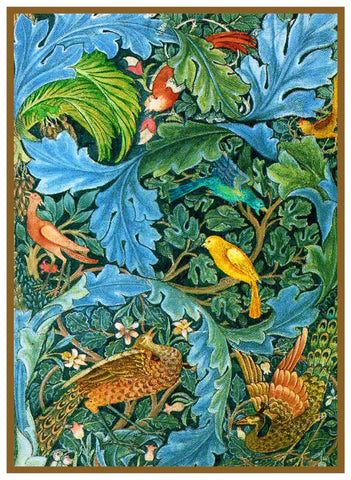 William Morris Vibrant Acanthus and Birds Design Counted Cross Stitch Pattern