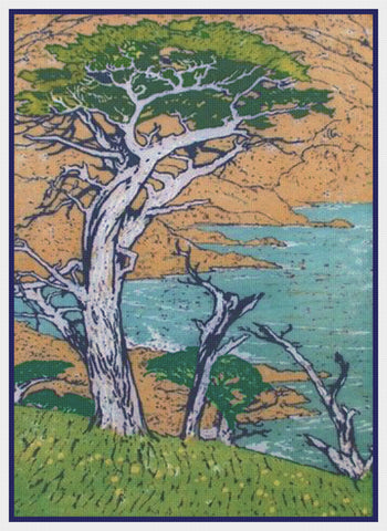 Windswept Coastal Landscape by Pedro De Lemos Counted Cross Stitch Pattern