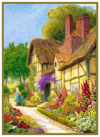 An English Cottage Garden Arthur Strachan Counted Cross Stitch Pattern