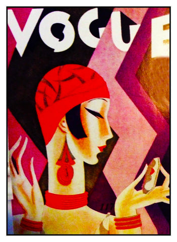 Art Deco Flapper Vogue Cover  Eduardo Garcia Benito Counted Cross Stitch Pattern