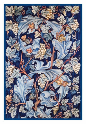 Acanthus Leaves and Grapes by William Morris Counted Cross Stitch Pattern DIGITAL DOWNLOAD