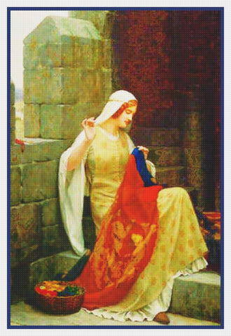 Medieval Stitching The Standard #2 inspired by Edmund Blair Leighton Counted Cross Stitch Pattern