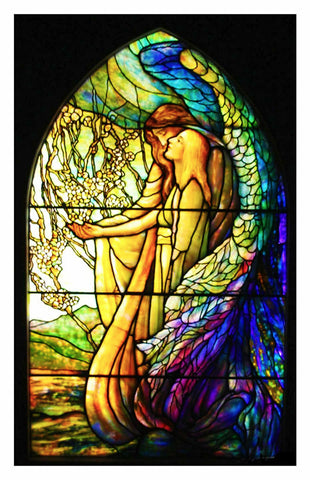 The Guiding Angel inspired by Louis Comfort Tiffany  Counted Cross Stitch Pattern