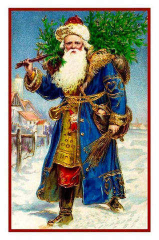 Father Christmas Santa Claus St Nick # 505 Counted Cross Stitch Pattern DIGITAL DOWNLOAD