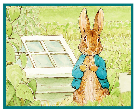 Peter in the Garden inspired by Beatrix Potter Counted Cross Stitch Pattern