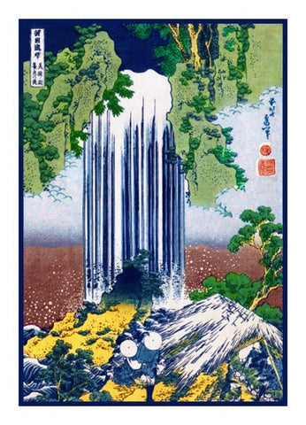 Japanese Hokusai Yoro Waterfall Counted Cross Stitch Chart Pattern DIGITAL DOWNLOAD