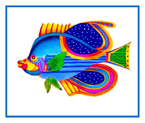 Fallours' Renard's Fantastic Colorful Tropical Fish 2 Counted Cross Stitch Pattern DIGITAL DOWNLOAD