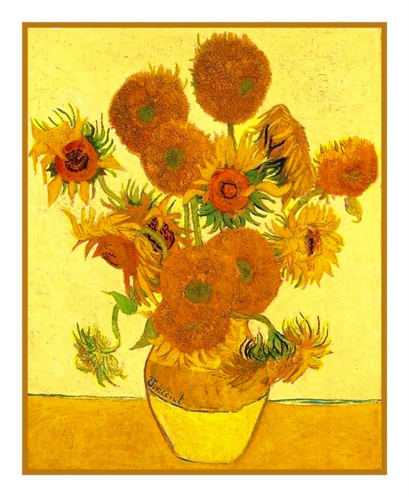 Vase of 15 Sunflowers inspired by Vincent Van Gogh's Painting