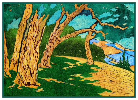 Gnarly Trees Top of the Hill by Pedro De Lemos Counted Cross Stitch Pattern